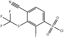 4-Cyano-2-iodo-3-(trifluoromethylthio)benzenesulfonyl chloride 结构式