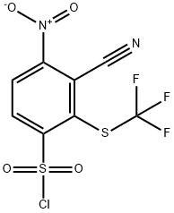 3-Cyano-4-nitro-2-(trifluoromethylthio)benzenesulfonyl chloride Structure