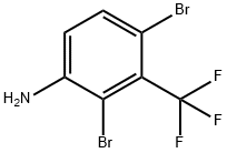 Benzenamine, 2,4-dibromo-3-(trifluoromethyl)- Structure