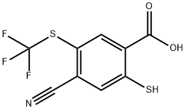 4-Cyano-2-mercapto-5-(trifluoromethylthio)benzoic acid 结构式