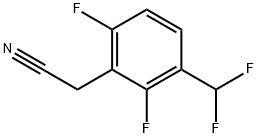 2,6-Difluoro-3-(difluoromethyl)phenylacetonitrile,1806305-17-8,结构式