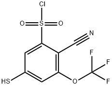 2-Cyano-5-mercapto-3-(trifluoromethoxy)benzenesulfonylchloride,1806314-61-3,结构式