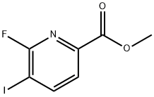 2-Pyridinecarboxylic acid, 6-fluoro-5-iodo-, methyl ester Struktur