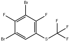 1,3-Dibromo-2,4-difluoro-5-(trifluoromethylthio)benzene 结构式