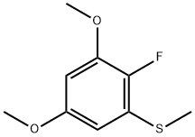 Benzene, 2-fluoro-1,5-dimethoxy-3-(methylthio)- Structure