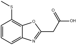 7-(Methylthio)benzo[d]oxazole-2-acetic acid Struktur