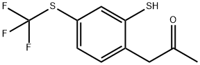 2-(2-Oxopropyl)-5-(trifluoromethylthio)thiophenol 结构式