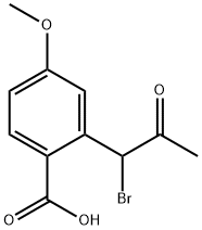 2-(1-Bromo-2-oxopropyl)-4-methoxybenzoic acid 结构式