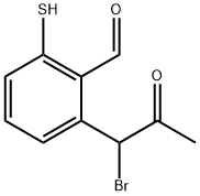 2-(1-Bromo-2-oxopropyl)-6-mercaptobenzaldehyde 结构式