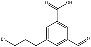 3-(3-Bromopropyl)-5-formylbenzoic acid Structure
