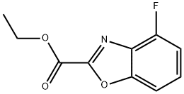 2-Benzoxazolecarboxylic acid, 4-fluoro-, ethyl ester 结构式