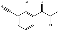 2-Chloro-3-(2-chloropropanoyl)benzonitrile 结构式