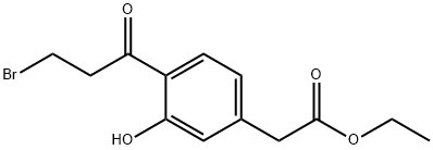 Ethyl 4-(3-bromopropanoyl)-3-hydroxyphenylacetate Structure