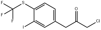 1-Chloro-3-(3-iodo-4-(trifluoromethylthio)phenyl)propan-2-one Structure