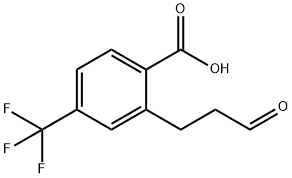 2-(3-Oxopropyl)-4-(trifluoromethyl)benzoic acid 结构式