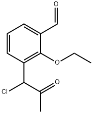 3-(1-Chloro-2-oxopropyl)-2-ethoxybenzaldehyde Structure