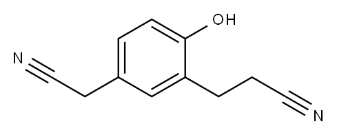 3-(2-Cyanoethyl)-4-hydroxyphenylacetonitrile 结构式