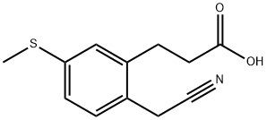 2-(2-Carboxyethyl)-4-(methylthio)phenylacetonitrile Structure
