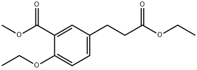 Methyl 2-ethoxy-5-(3-ethoxy-3-oxopropyl)benzoate 结构式