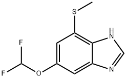 6-Difluoromethoxy-4-methylthio-1H-benzimidazole 结构式