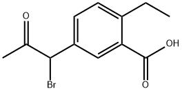 5-(1-Bromo-2-oxopropyl)-2-ethylbenzoic acid 结构式