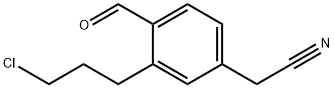 3-(3-Chloropropyl)-4-formylphenylacetonitrile 结构式