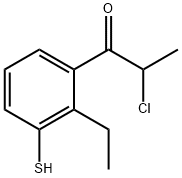 2-Chloro-1-(2-ethyl-3-mercaptophenyl)propan-1-one 结构式