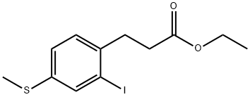 Ethyl 3-(2-iodo-4-(methylthio)phenyl)propanoate 结构式
