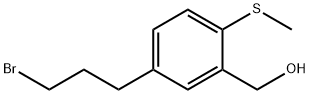 5-(3-Bromopropyl)-2-(methylthio)benzylalcohol Struktur