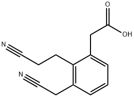2-(2-(2-Cyanoethyl)-3-(cyanomethyl)phenyl)acetic acid,1806506-37-5,结构式