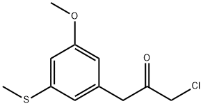 3-(3-Chloro-2-oxopropyl)-5-(methylthio)anisole,1806527-73-0,结构式
