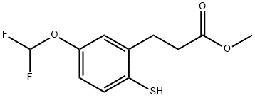 Methyl 5-(difluoromethoxy)-2-mercaptophenylpropanoate Structure