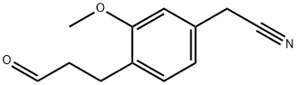3-Methoxy-4-(3-oxopropyl)phenylacetonitrile 结构式