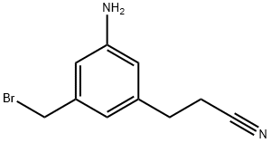 3-(3-Amino-5-(bromomethyl)phenyl)propanenitrile 结构式