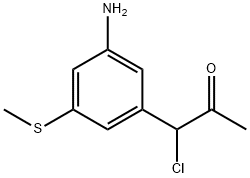 1-(3-Amino-5-(methylthio)phenyl)-1-chloropropan-2-one Structure