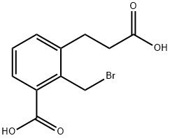 2-(Bromomethyl)-3-(2-carboxyethyl)benzoic acid 结构式