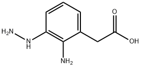 2-Amino-3-hydrazinylphenylacetic acid 结构式