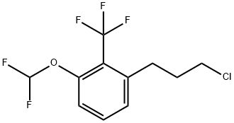 2-(3-Chloropropyl)-6-(difluoromethoxy)benzotrifluoride Struktur