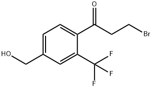 4-(3-Bromopropanoyl)-3-(trifluoromethyl)benzylalcohol Structure
