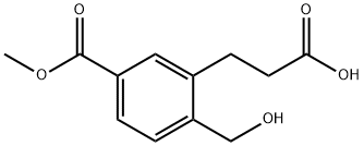 Methyl 3-(2-carboxyethyl)-4-(hydroxymethyl)benzoate Struktur