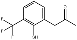 2-(2-Oxopropyl)-6-(trifluoromethyl)thiophenol 结构式