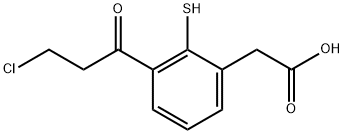 3-(3-Chloropropanoyl)-2-mercaptophenylacetic acid 结构式