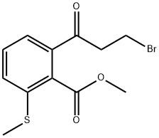Methyl 2-(3-bromopropanoyl)-6-(methylthio)benzoate Structure