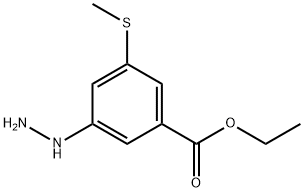 Ethyl 3-hydrazinyl-5-(methylthio)benzoate 结构式