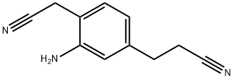 2-Amino-4-(2-cyanoethyl)phenylacetonitrile 结构式