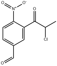 3-(2-Chloropropanoyl)-4-nitrobenzaldehyde Struktur