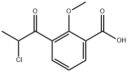 3-(2-Chloropropanoyl)-2-methoxybenzoic acid Structure