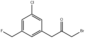 1-Bromo-3-(3-chloro-5-(fluoromethyl)phenyl)propan-2-one 结构式