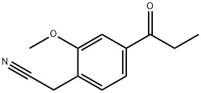 2-Methoxy-4-propionylphenylacetonitrile 结构式