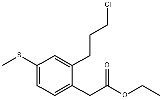 Ethyl 2-(3-chloropropyl)-4-(methylthio)phenylacetate 结构式